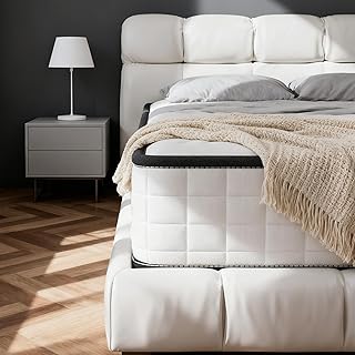 DEWINNER Matelas 140x200 cm,Épaisseur 25cm,Matelas en Mousse à Mémoire de Forme, Haute Densité Fermeté Moyenne,Hypoallergénique,Sommeil Isolé,7 Zones,Réversible à Deux Faces Utilisables.