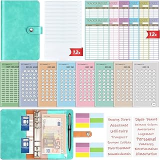 Enveloppe Budget Francais A6 Classeur Budget Planner - Carnet Budget avec 8 Défi de l